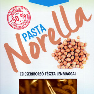 Pasta Norella Szénhidrátcsökkentett GLUTÉNMENTES csicseriborsó tészta lenmaggal - rövid cső 250g
